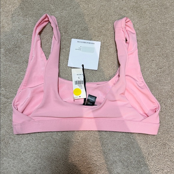Beach Riot Pink Ribbed bikini top - Picture 2 of 3